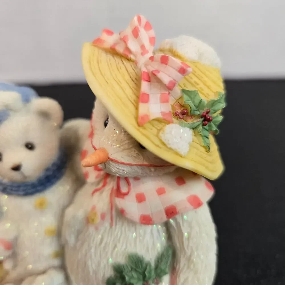 Vtg 2000 Cherished Teddies Frosty and Aurora Let It Snow Let It Snow Figurine - Picture 3 of 7